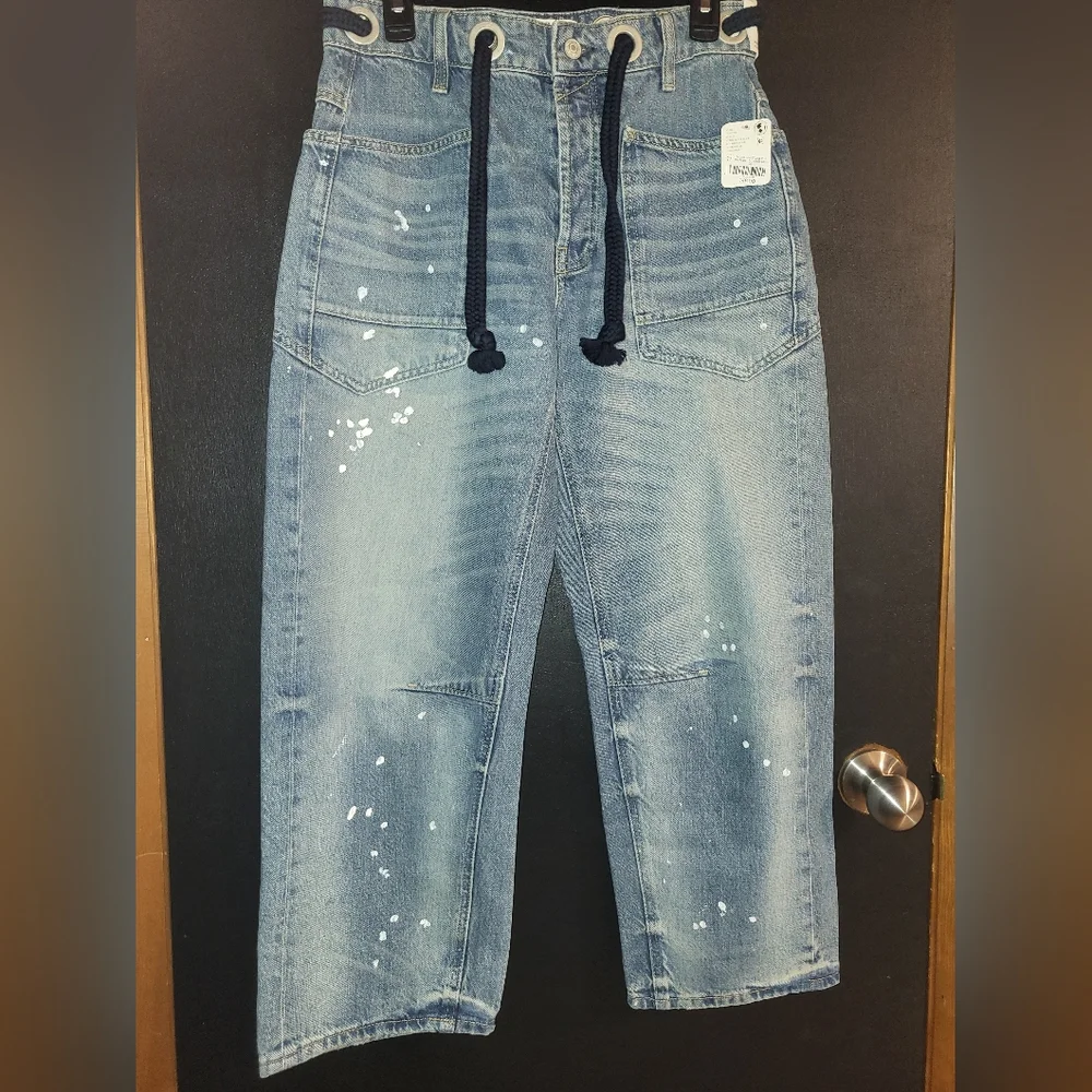 Free People We The Free Moxie Low Slung Pull On Jeans - Picture 4 of 13